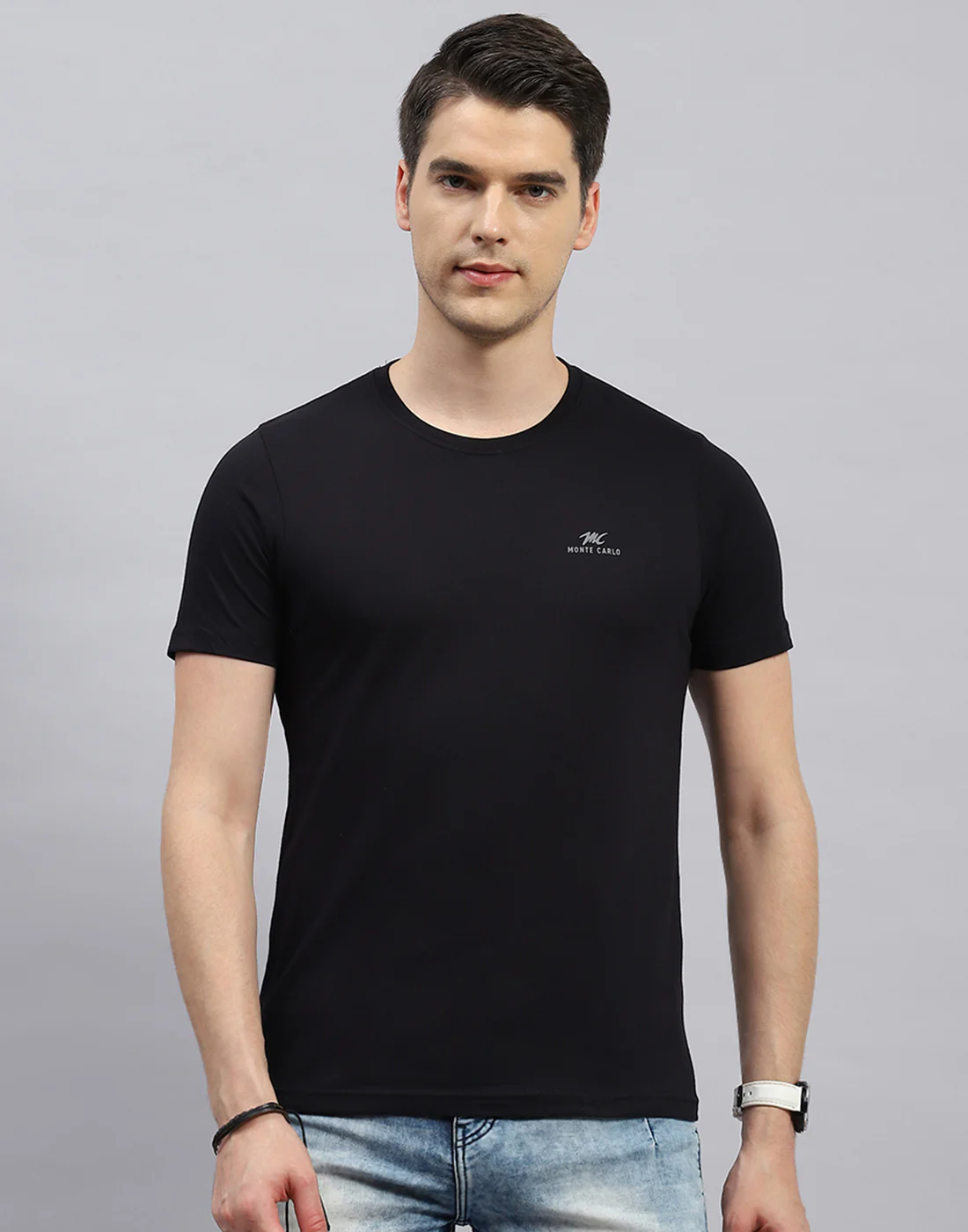 Men Blue, Black & Yellow Solid Round Neck Half Sleeve T-Shirt (Pack of 3) - Image 10