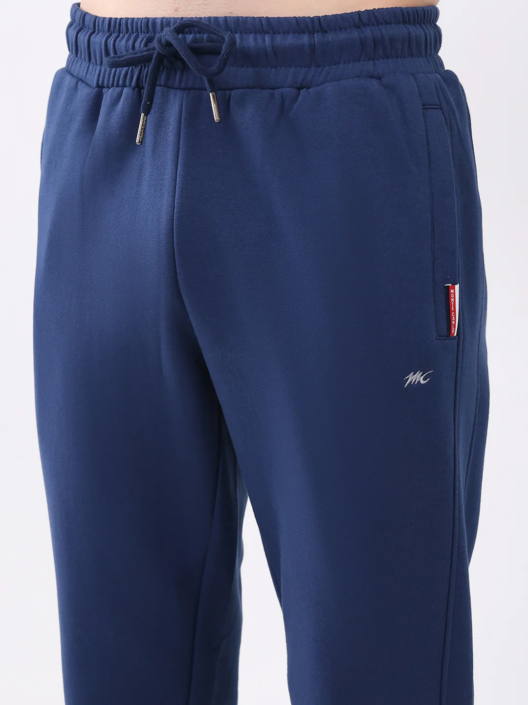 Men Blue Embroidered Collar Full Sleeve Winter Tracksuit - Image 8