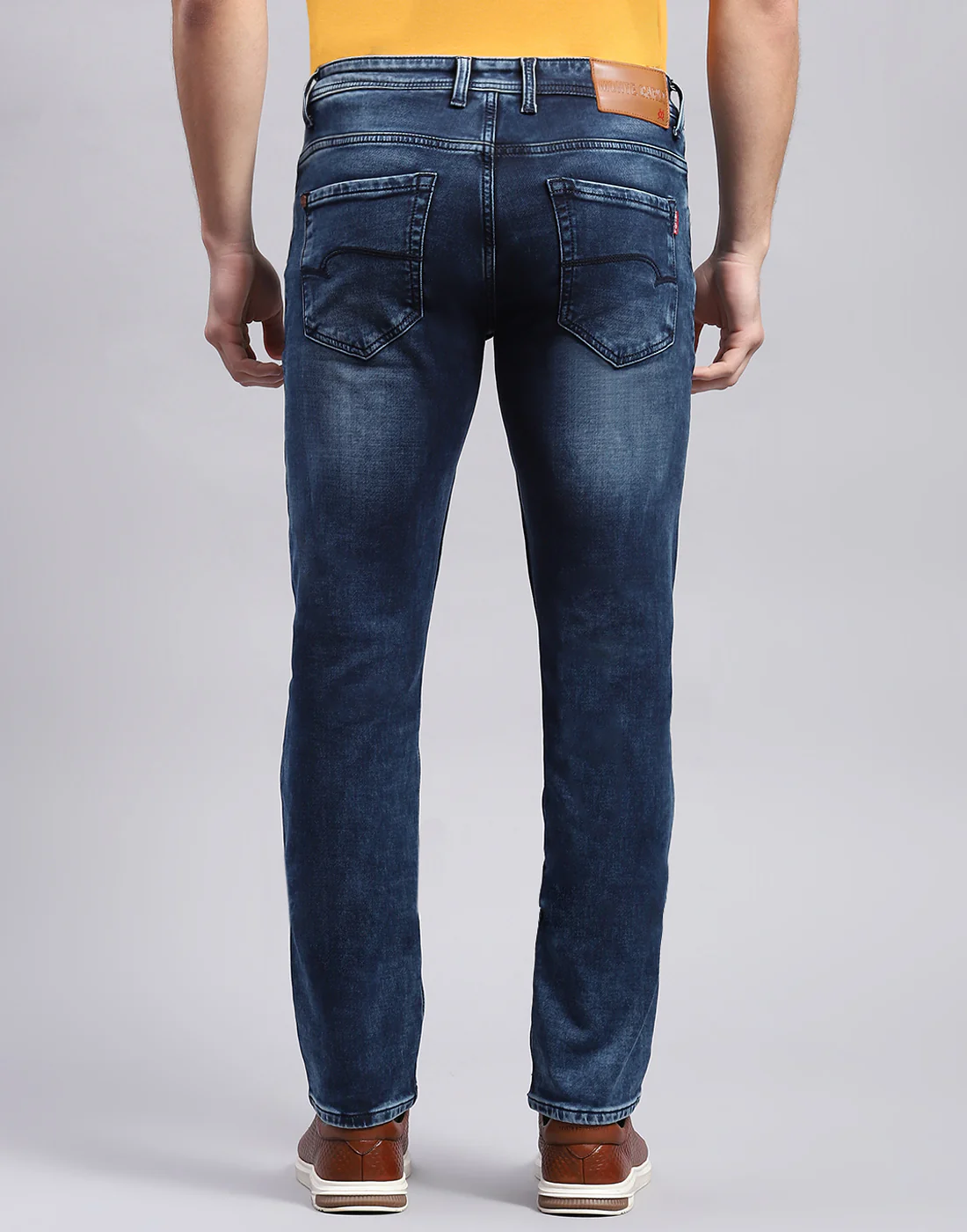 Men Blue Light Wash Slim Fit Denim - Image 5