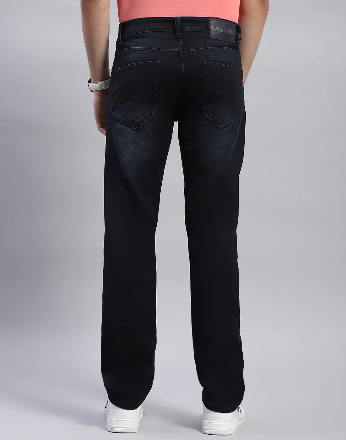 Men Blue Light Wash Straight Fit Denim - Image 5