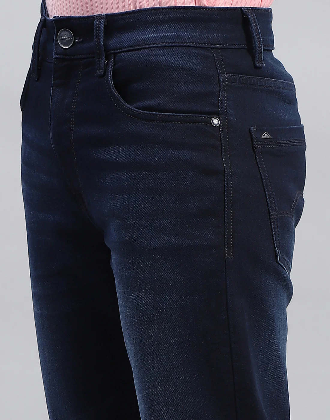 Men Blue Light Wash Straight Fit Denim - Image 6
