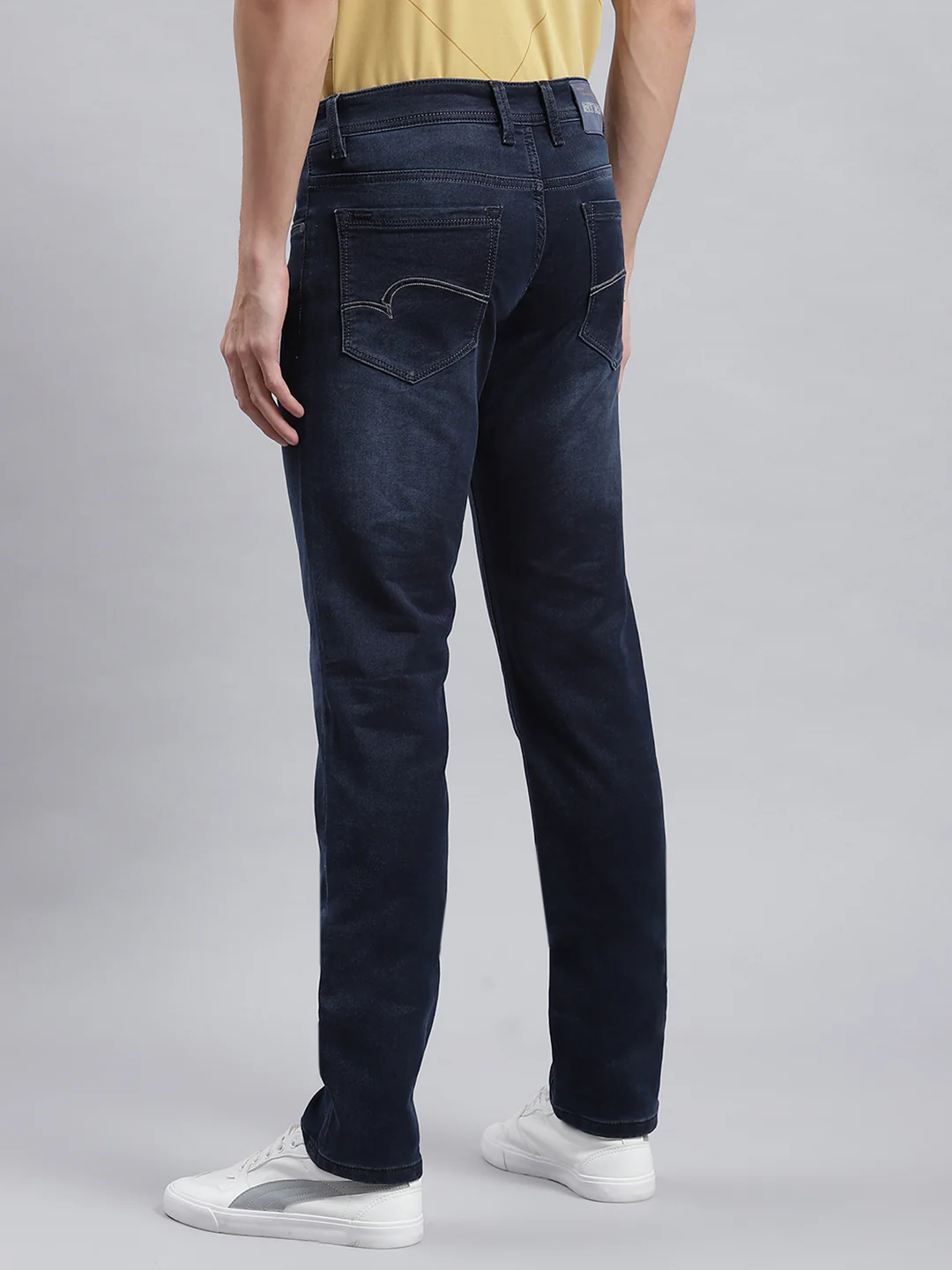 Men Blue Narrow Fit Denim - Image 5