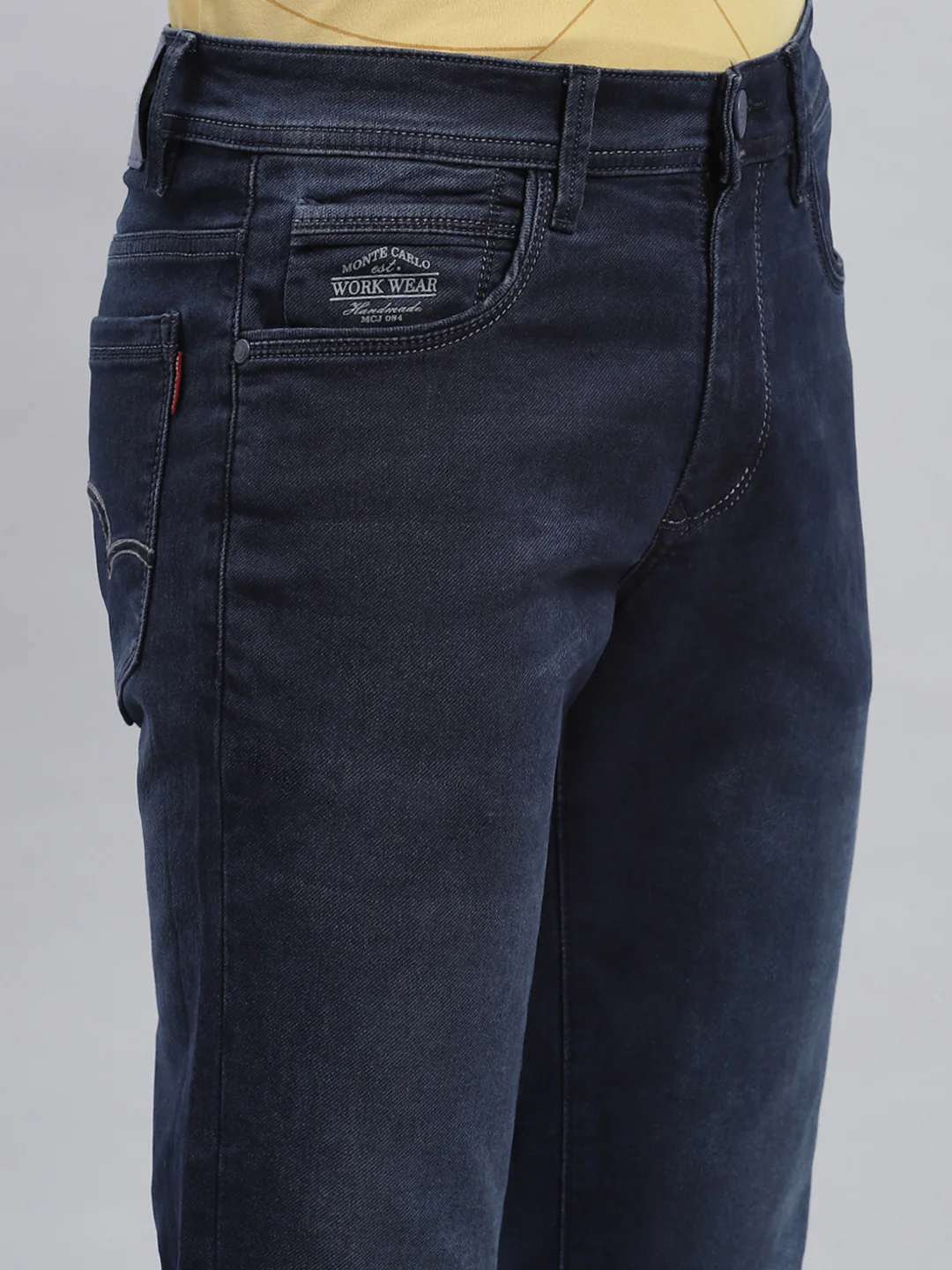 Men Blue Narrow Fit Denim - Image 6