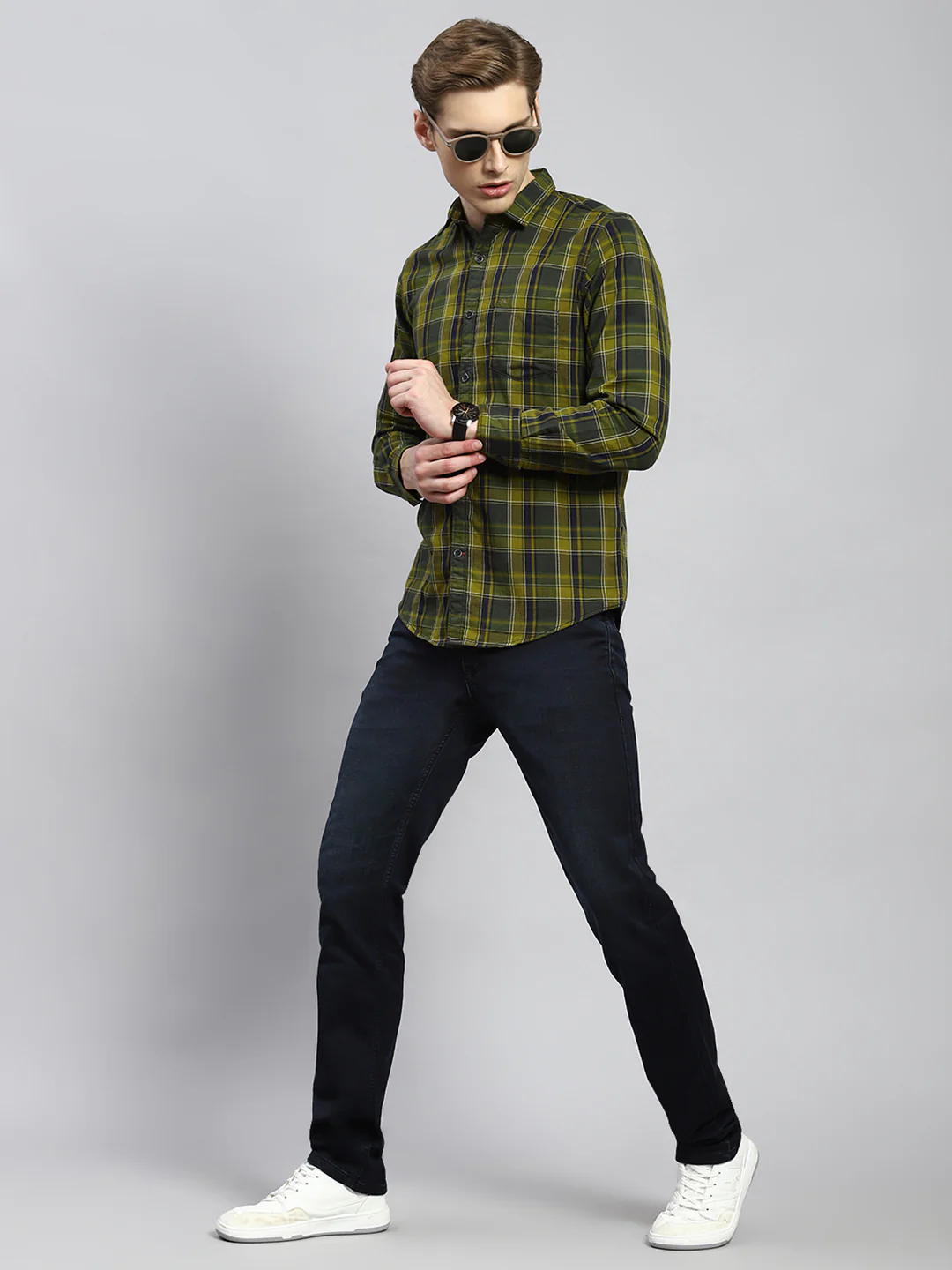 Men Blue Narrow Fit Denim - Image 2