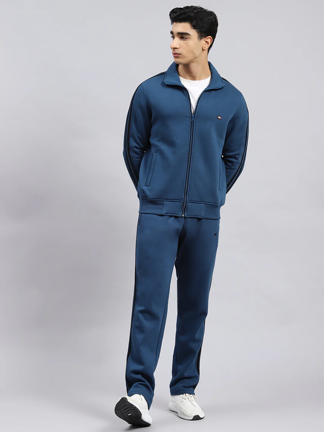 Men Blue Plain Tracksuit - Image 2