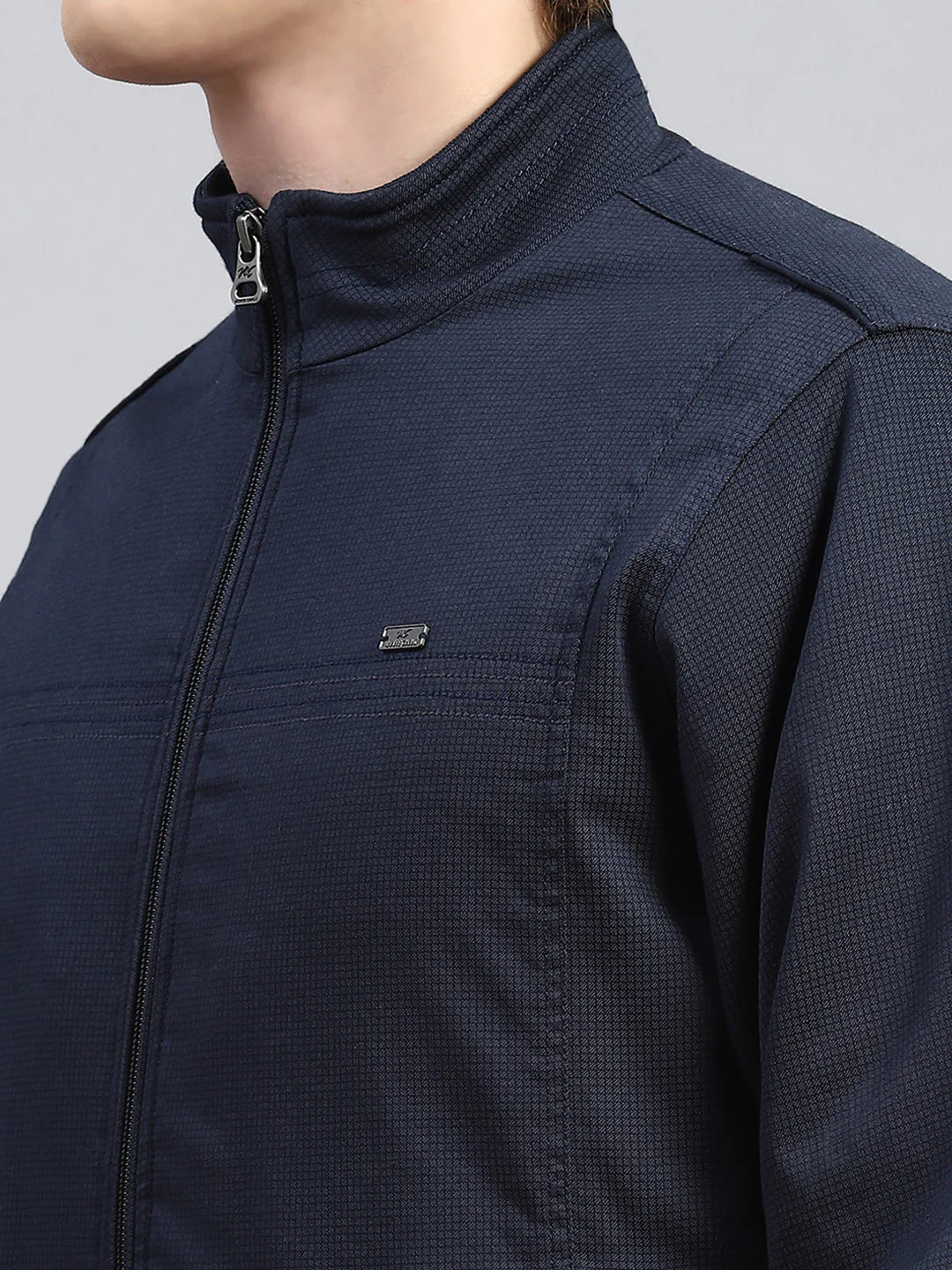 Men Blue Printed Jacket - Image 6