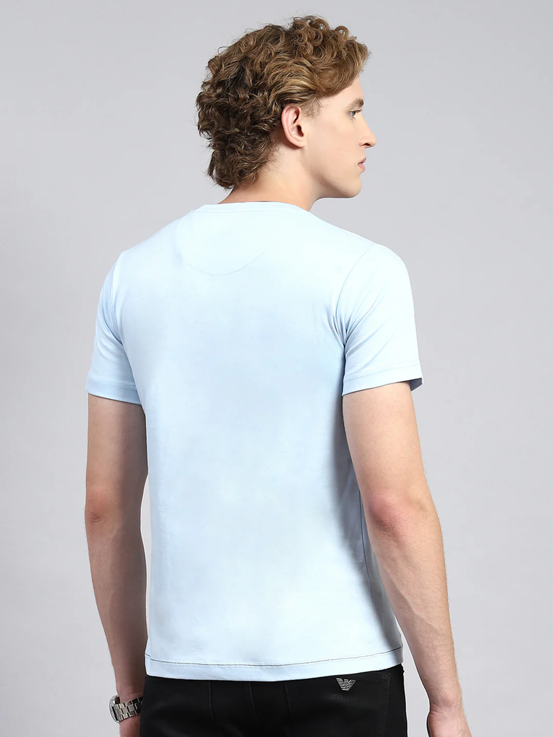 Men Blue Printed T-Shirt - Image 5