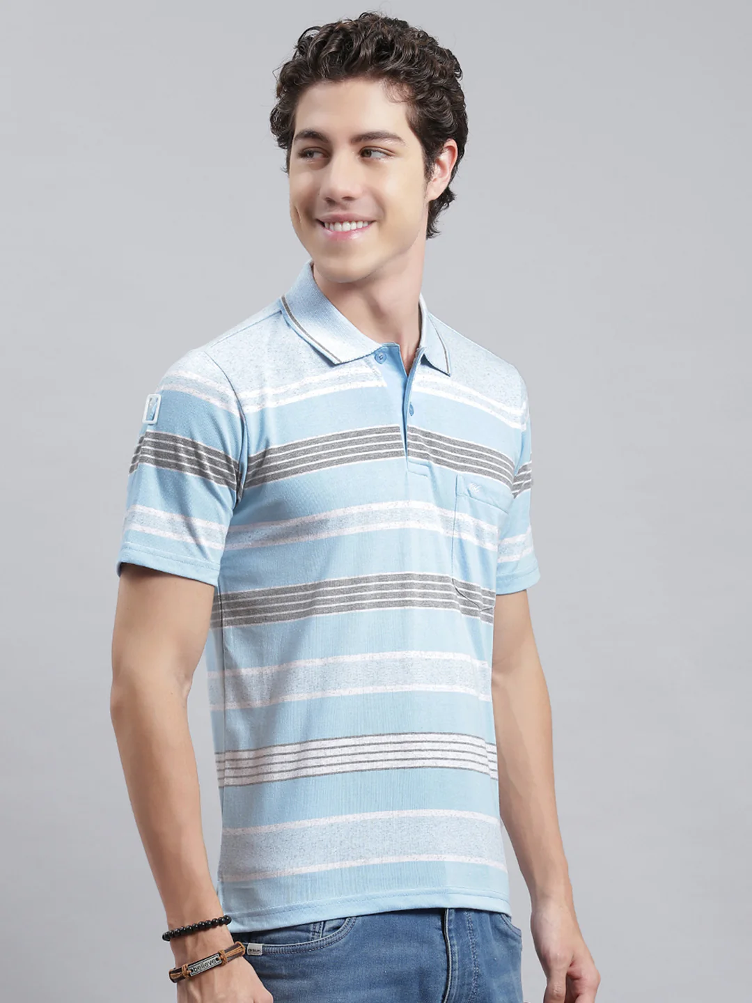 Men Blue Printed T-Shirt - Image 3