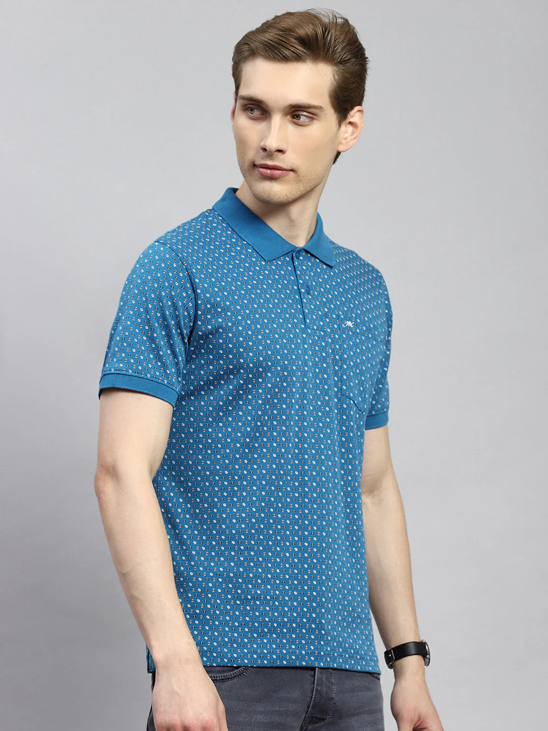 Men Blue Printed T-Shirt - Image 3