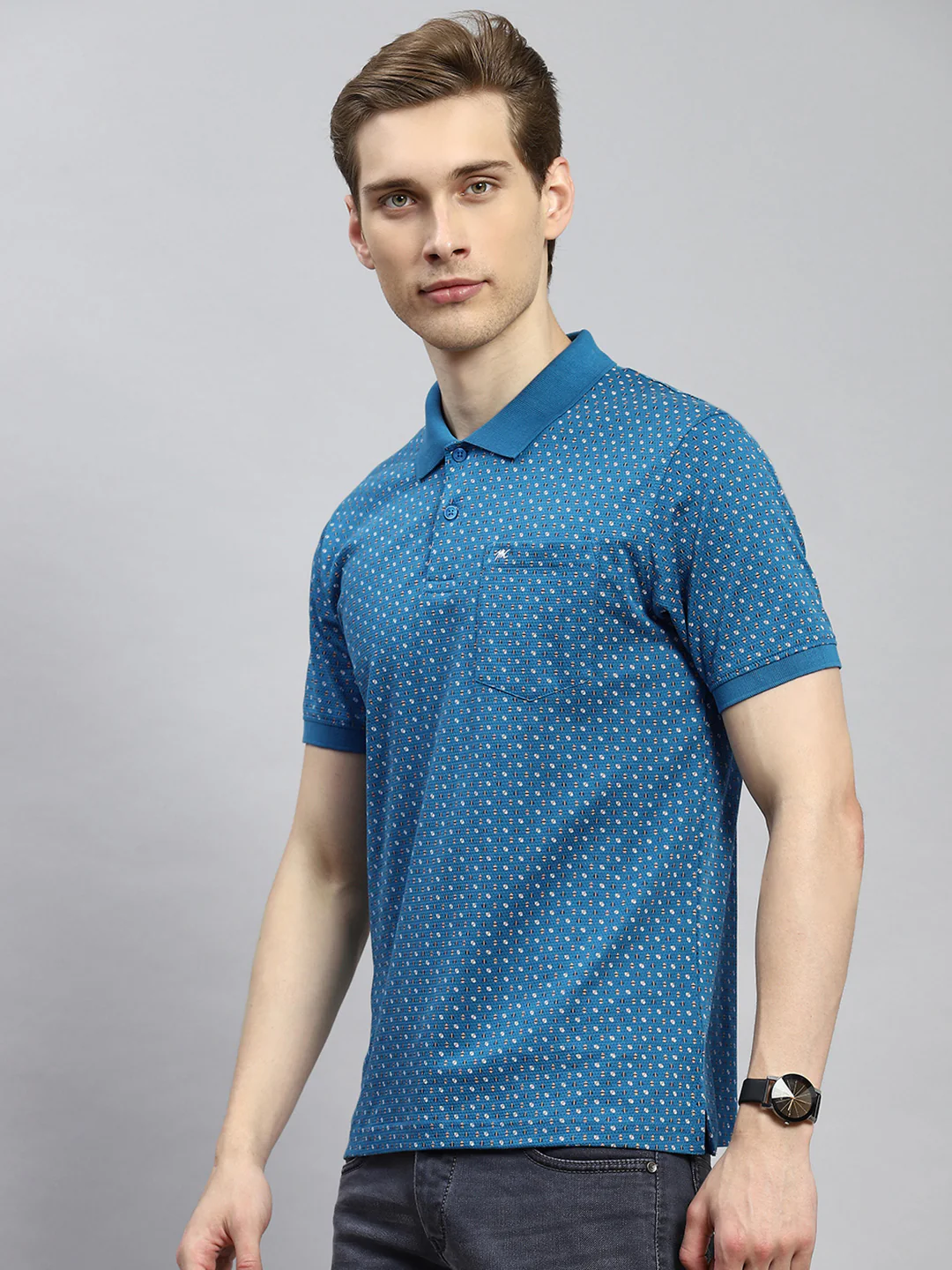 Men Blue Printed T-Shirt - Image 4