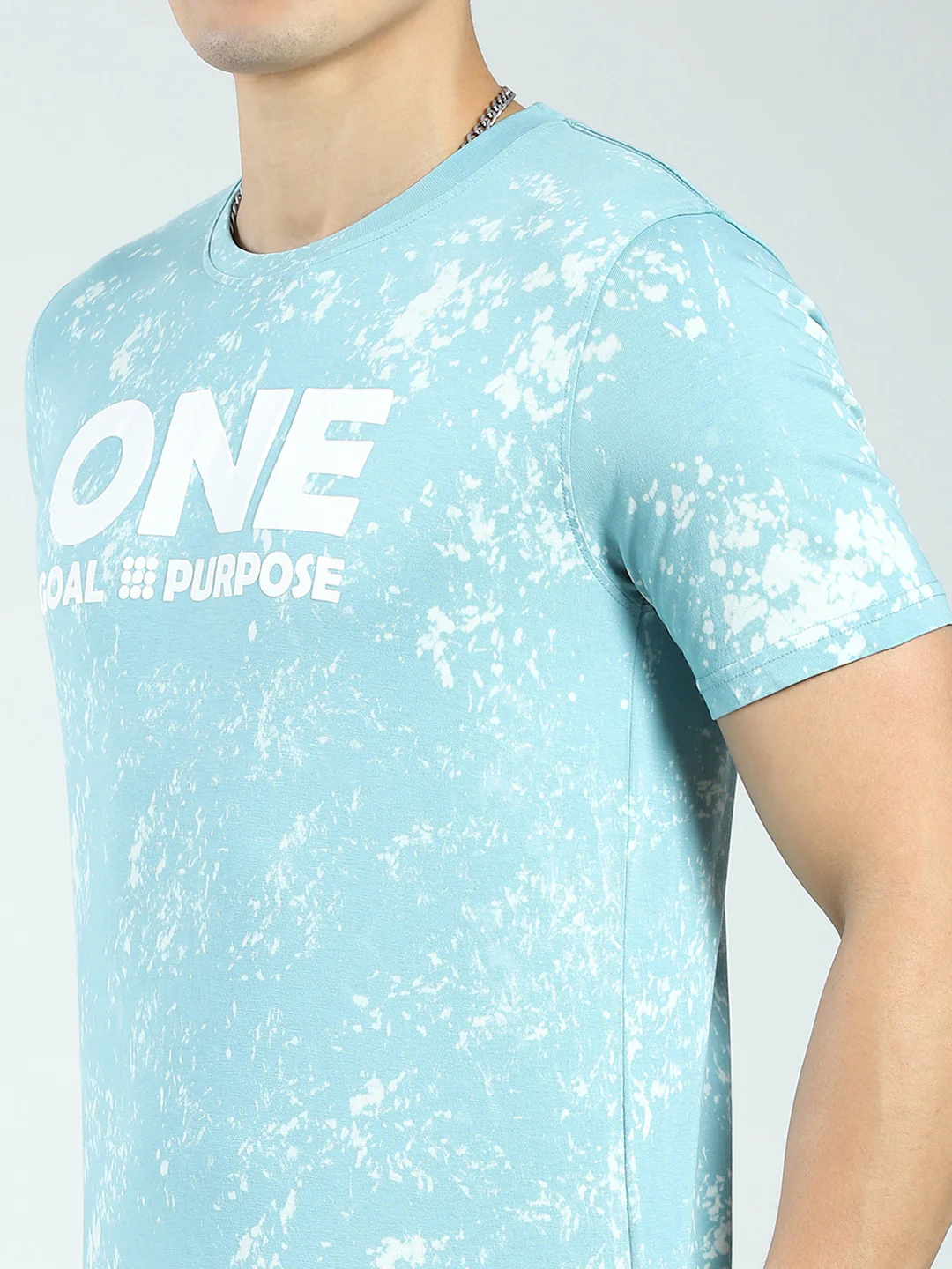 Rock.it Men Blue Printed Round Neck Half Sleeve T-Shirt - Image 6