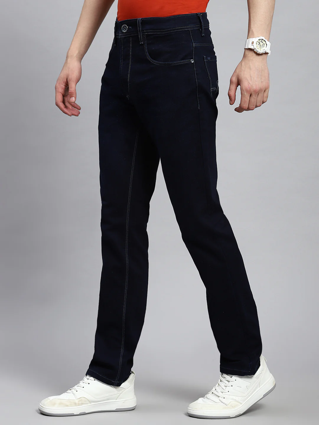 Men Blue Regular Fit Denim - Image 4