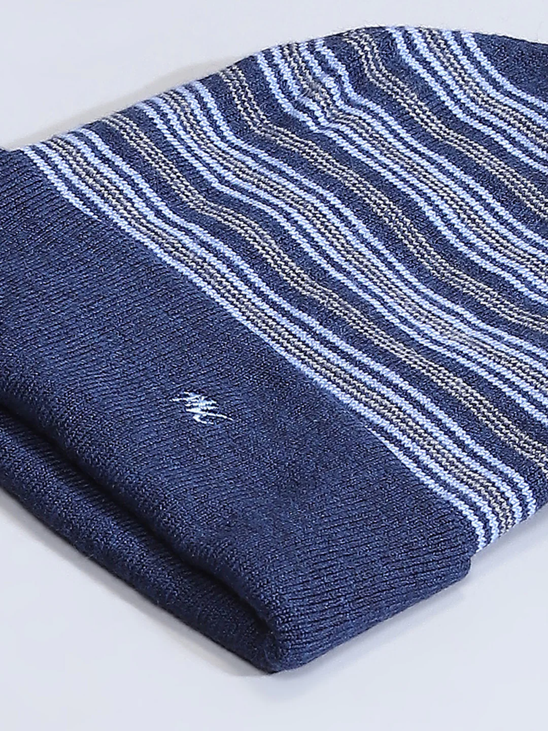 Men Blue Self Design Cap - Image 7