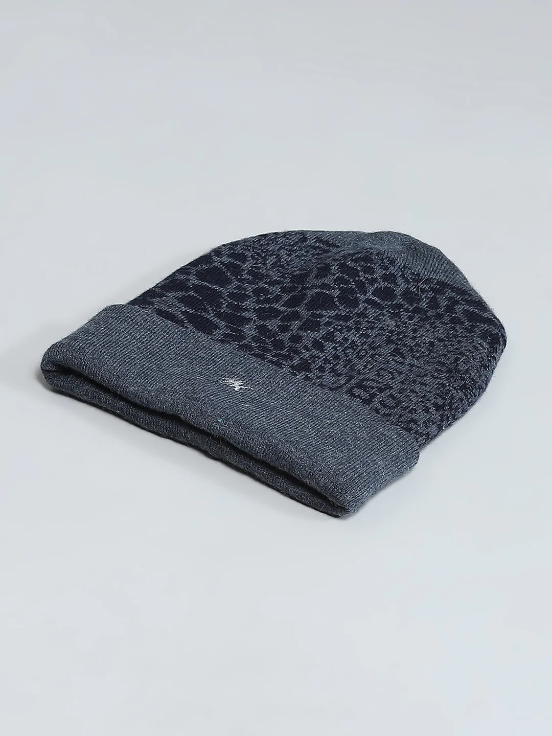 Men Blue Self Design Cap - Image 6