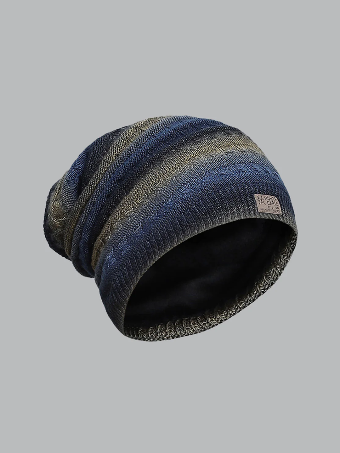 Men Blue Self Design Cap - Image 2
