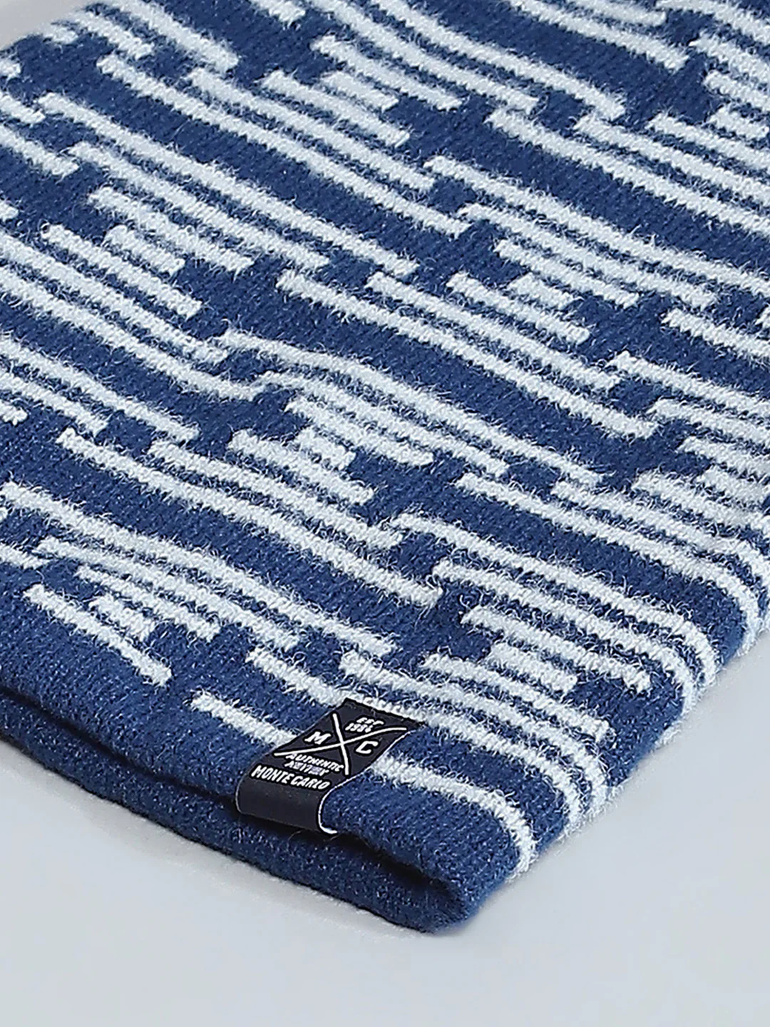 Men Blue Self Design Cap - Image 7