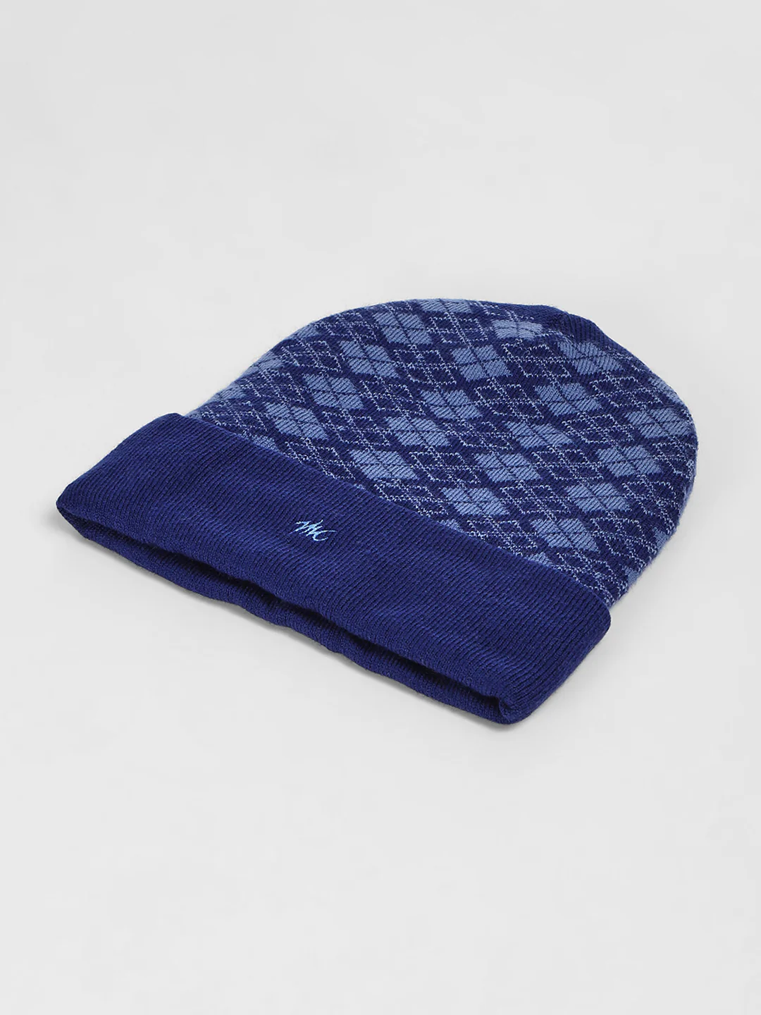 Men Blue Self Design Cap - Image 6