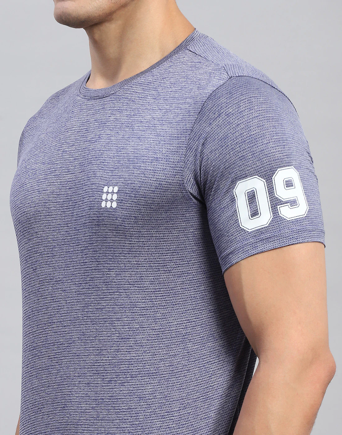Rock.it Men Blue Self Design Round Neck Half Sleeve T-Shirt - Image 6