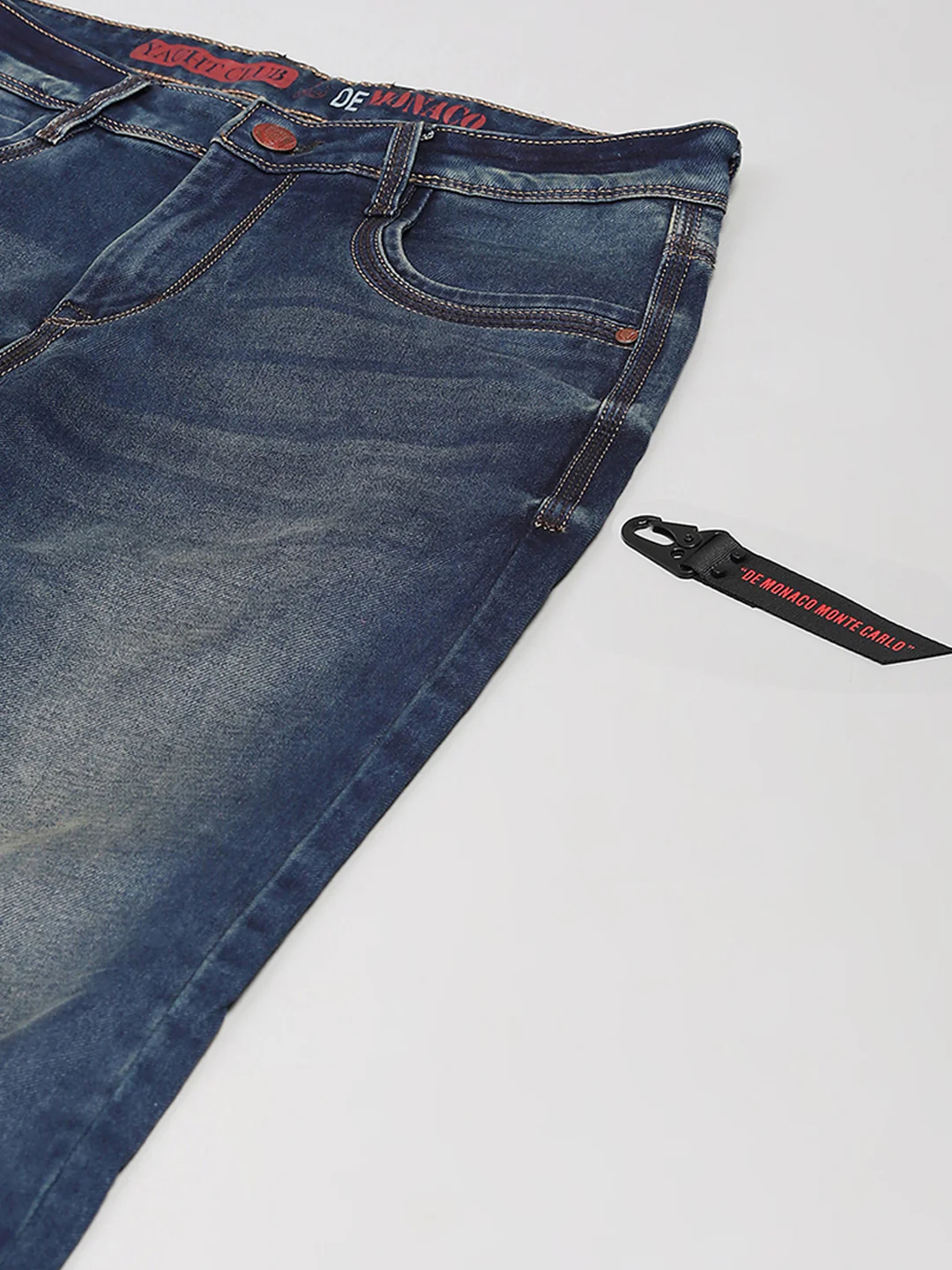 Men Blue Solid Bootcut Denim - Image 7