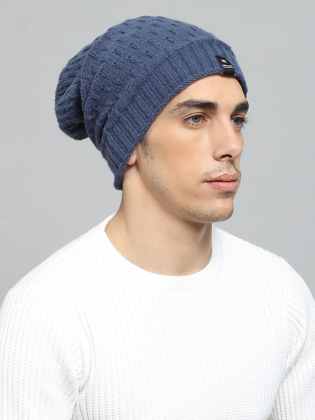 Men Blue Solid Cap - Image 4