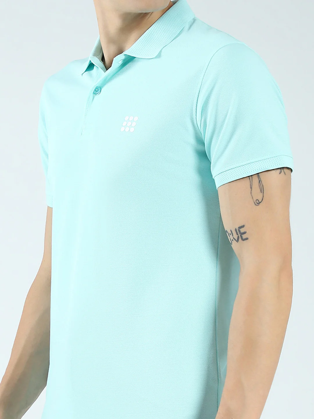 Rock.it Men Blue Solid Collar Half Sleeve T-Shirt - Image 7