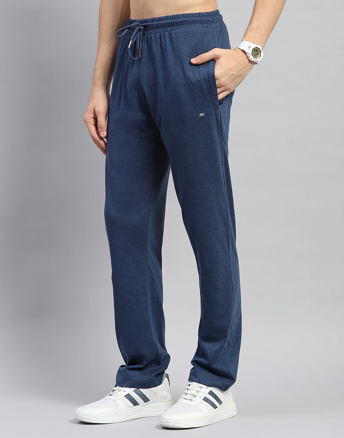 Men Blue Solid Half Sleeve Lower Set - Image 7