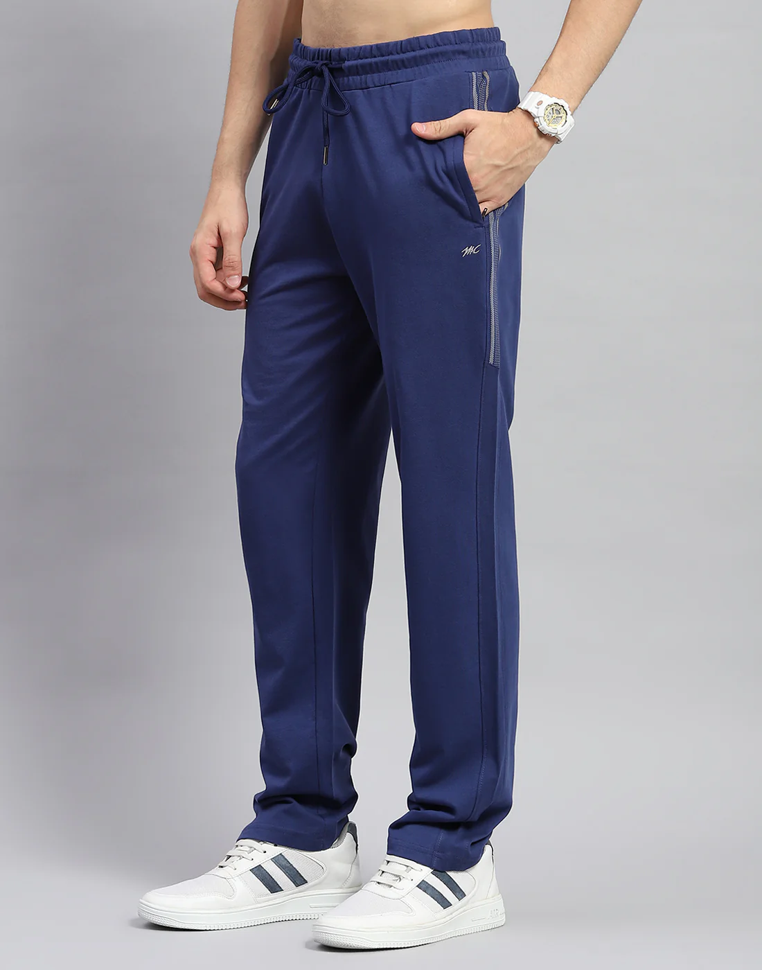 Men Blue Solid Half Sleeve Lower Set - Image 7