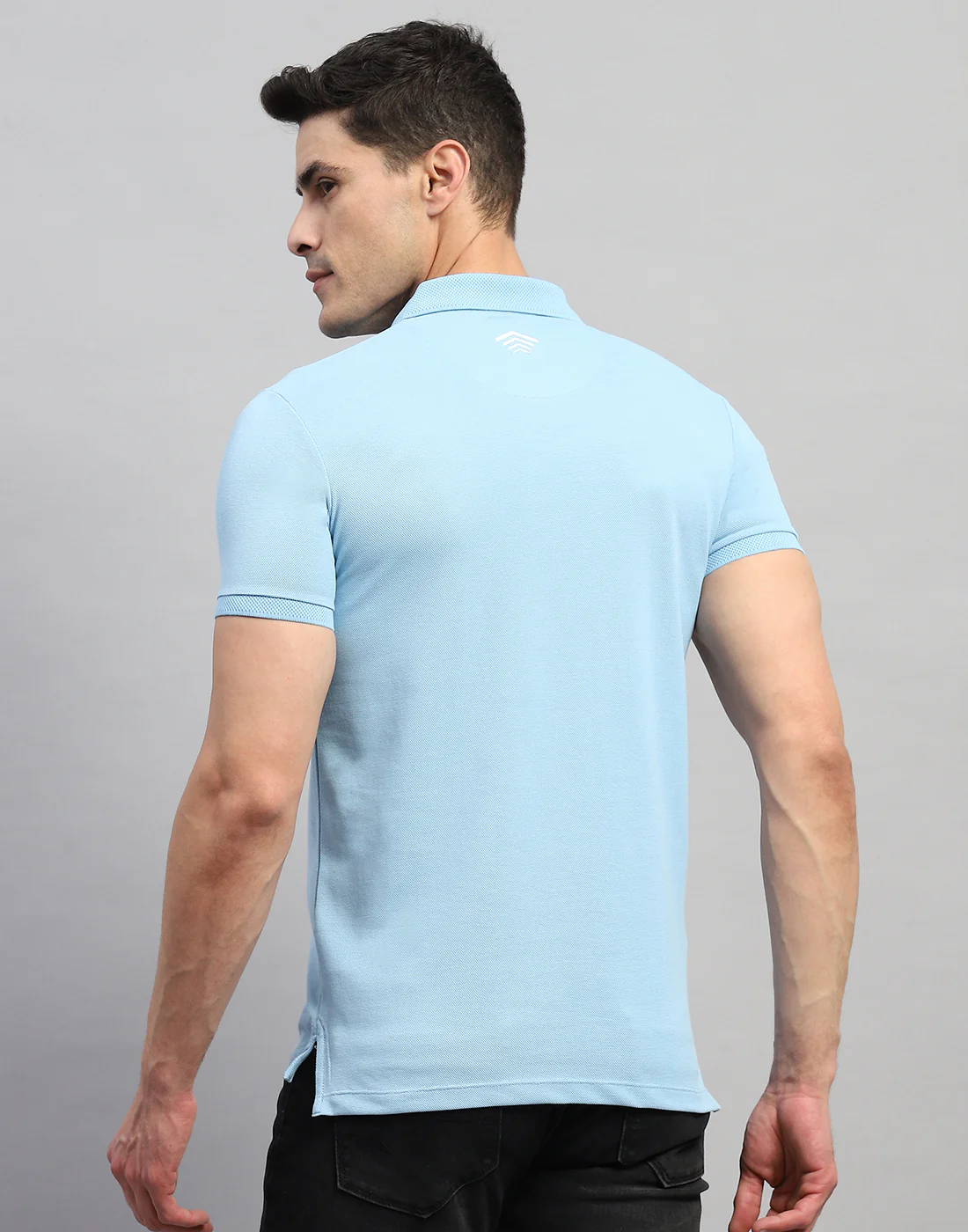 Rock.it Men Blue Solid Polo Collar Half Sleeve T-Shirt - Image 5
