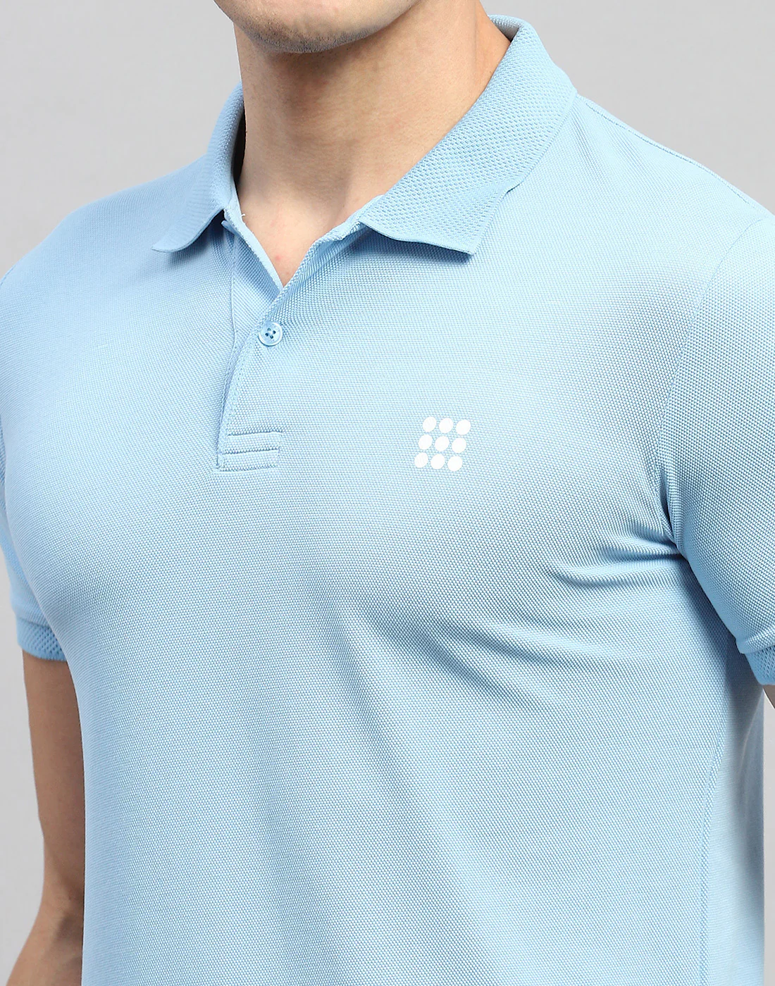 Rock.it Men Blue Solid Polo Collar Half Sleeve T-Shirt - Image 6