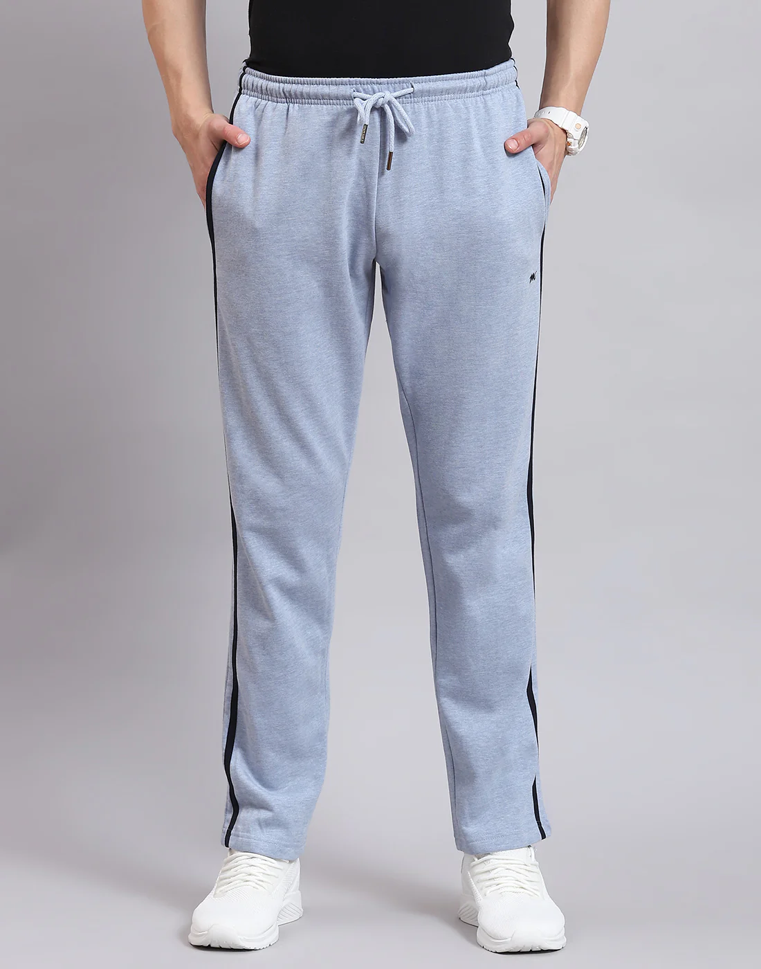 Men Blue Solid Regular Fit Winter Lower - Image 2