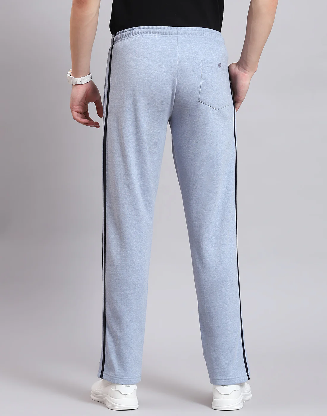 Men Blue Solid Regular Fit Winter Lower - Image 6