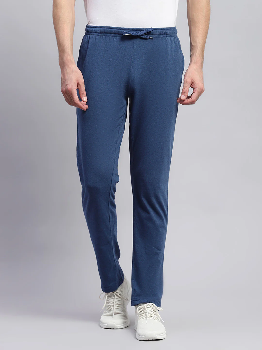 Men Blue Solid Regular Fit Lower - Image 2