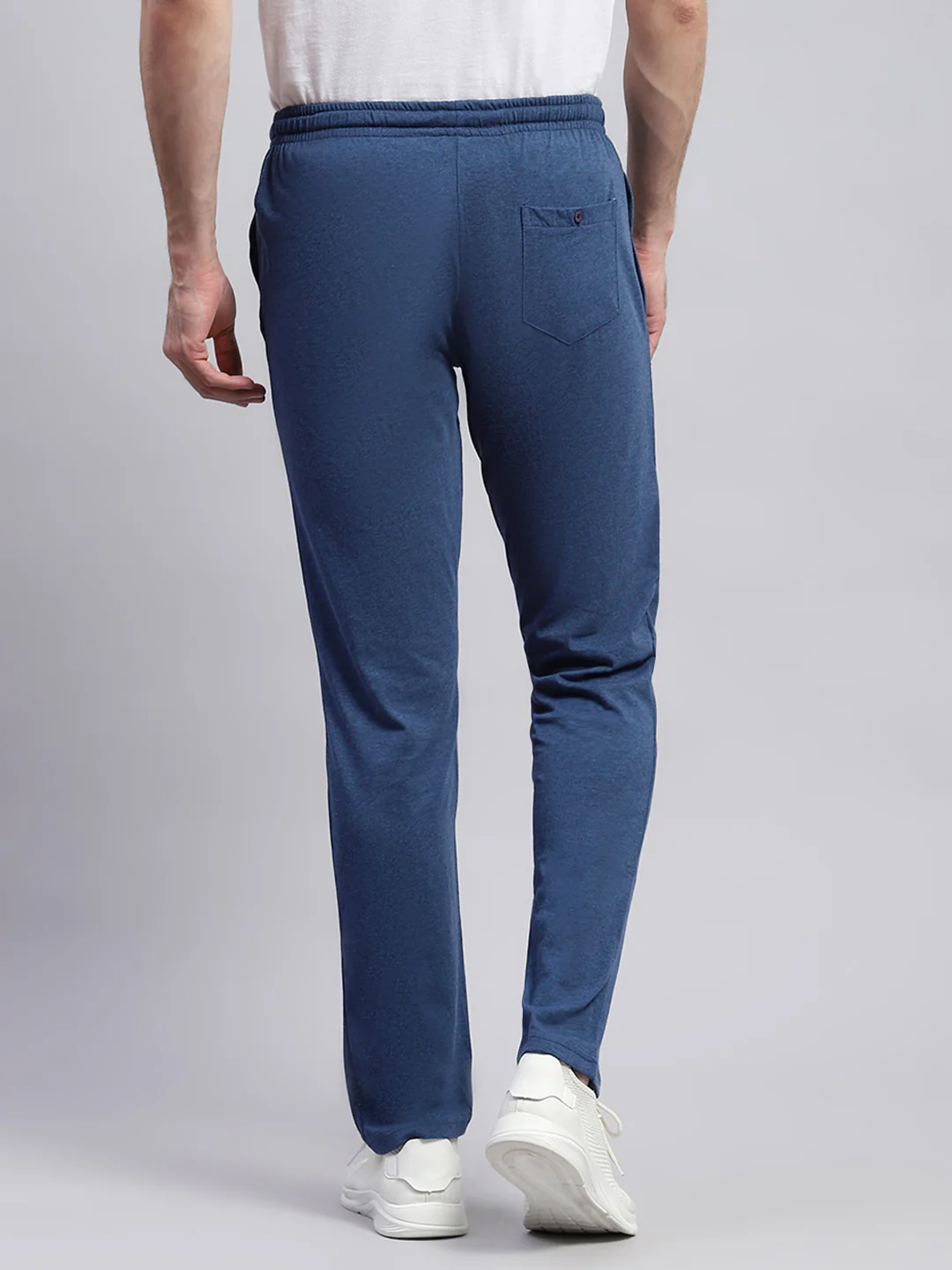 Men Blue Solid Regular Fit Lower - Image 5