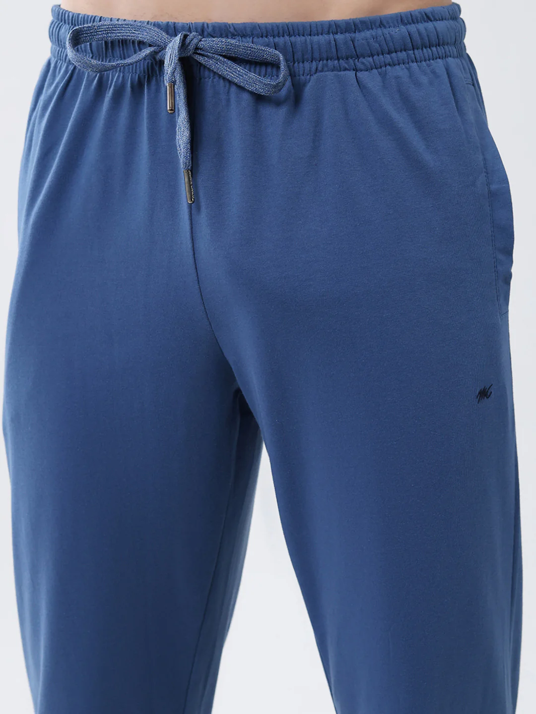 Men Blue Solid Regular Fit Lower - Image 6