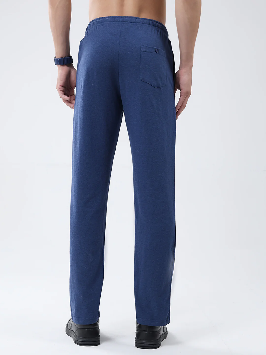 Men Blue Solid Regular Fit Lower - Image 5