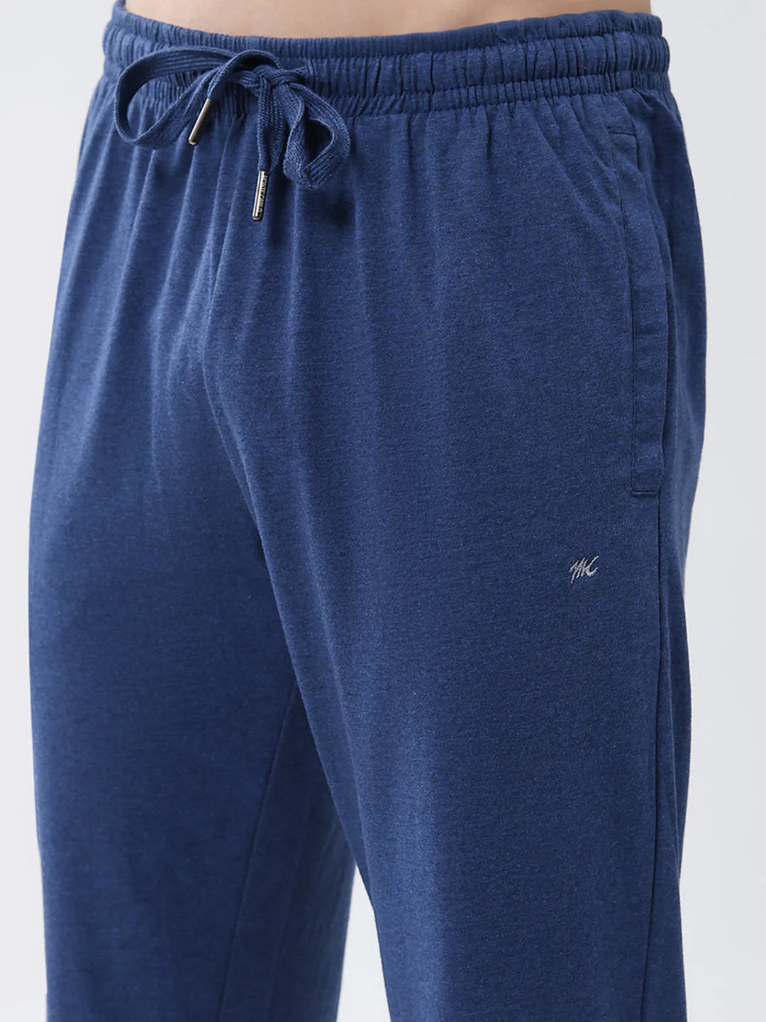 Men Blue Solid Regular Fit Lower - Image 6
