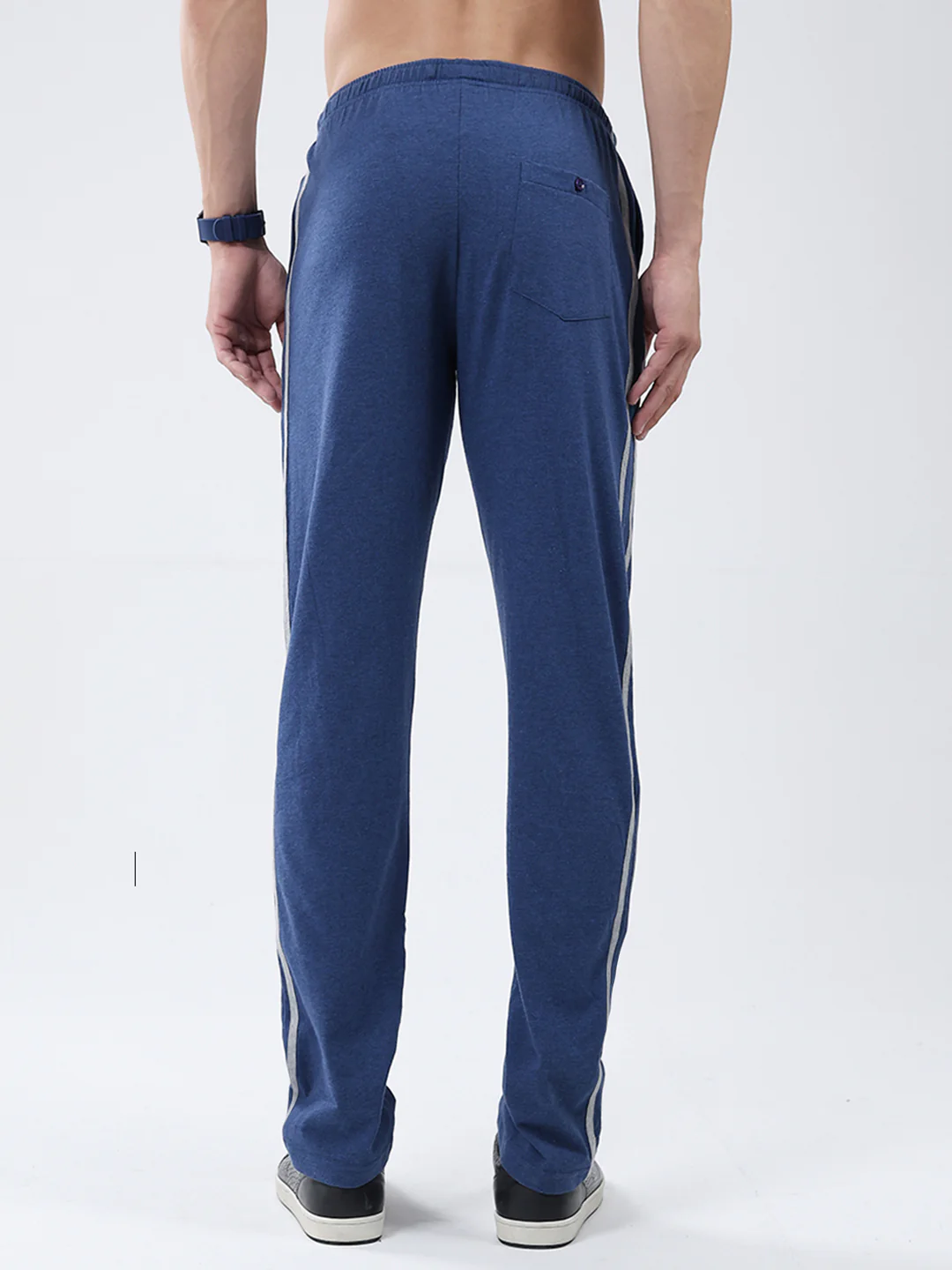 Men Blue Solid Regular Fit Lower - Image 5