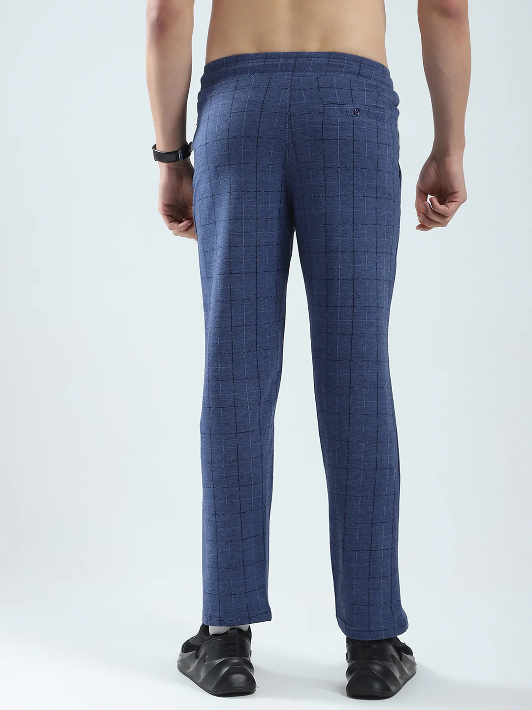 Men Blue Solid Regular Fit Lower - Image 5