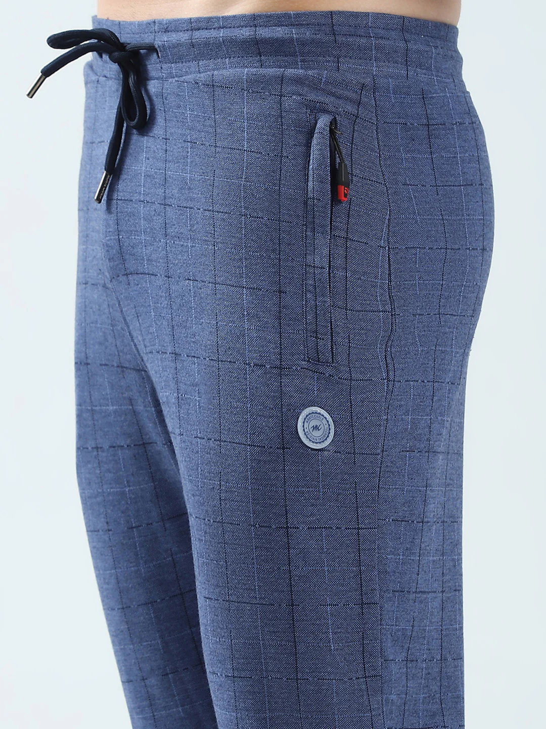 Men Blue Solid Regular Fit Lower - Image 6