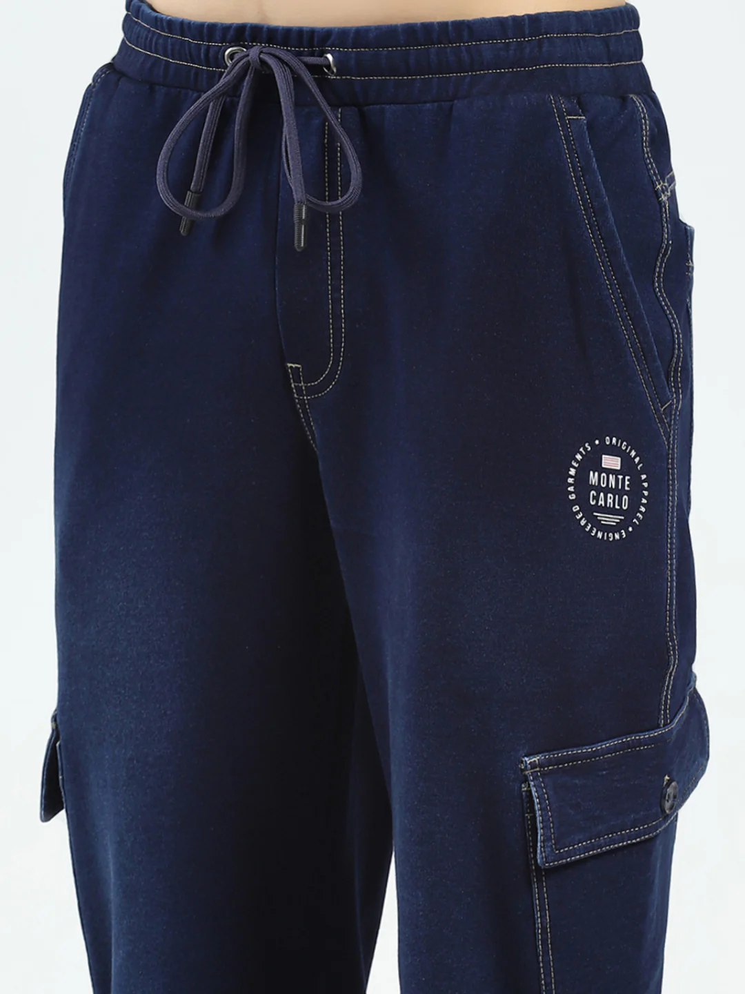 Men Blue Solid Regular Fit Lower - Image 6