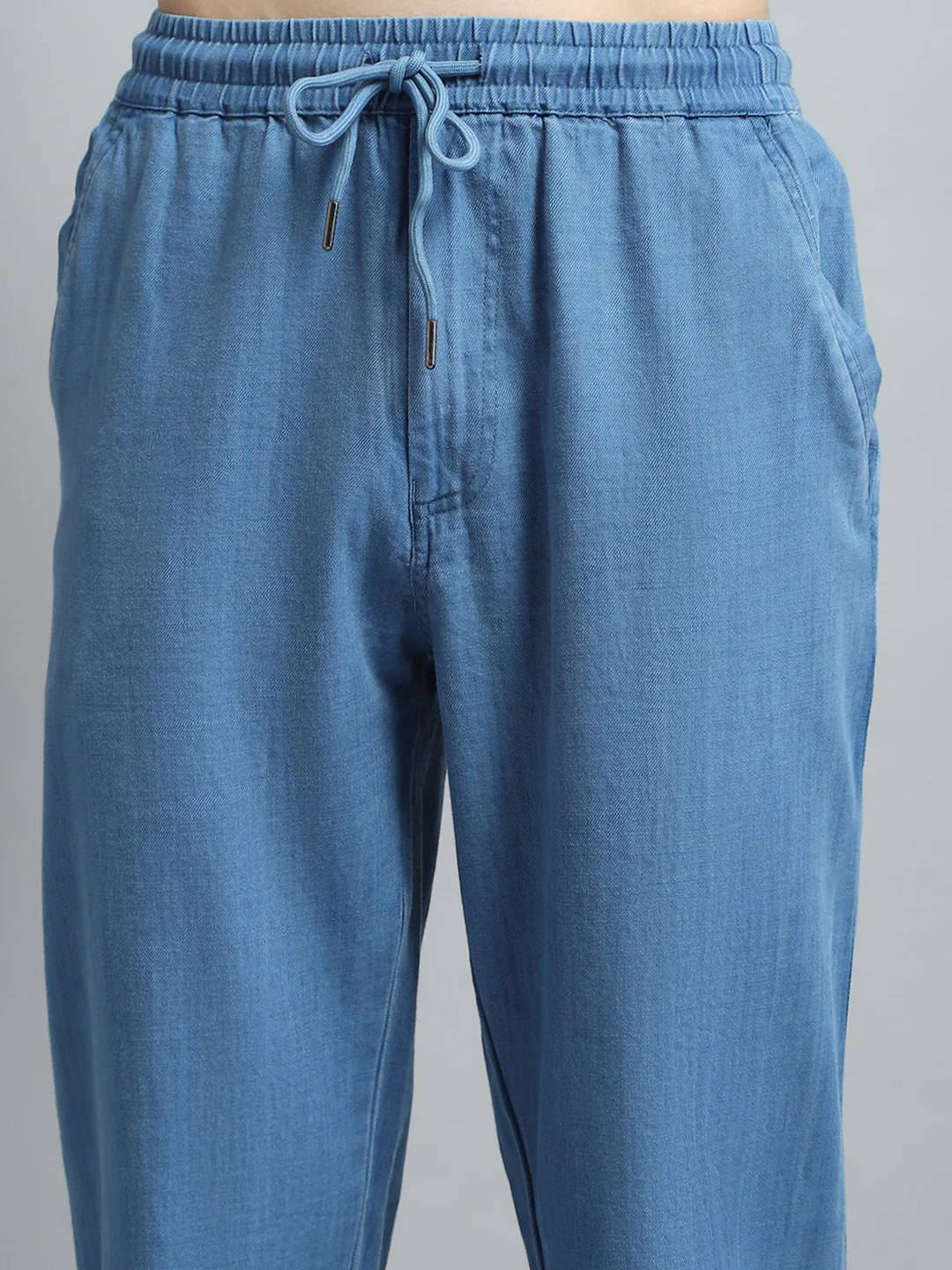 Men Blue Solid Regular Fit Lower - Image 6