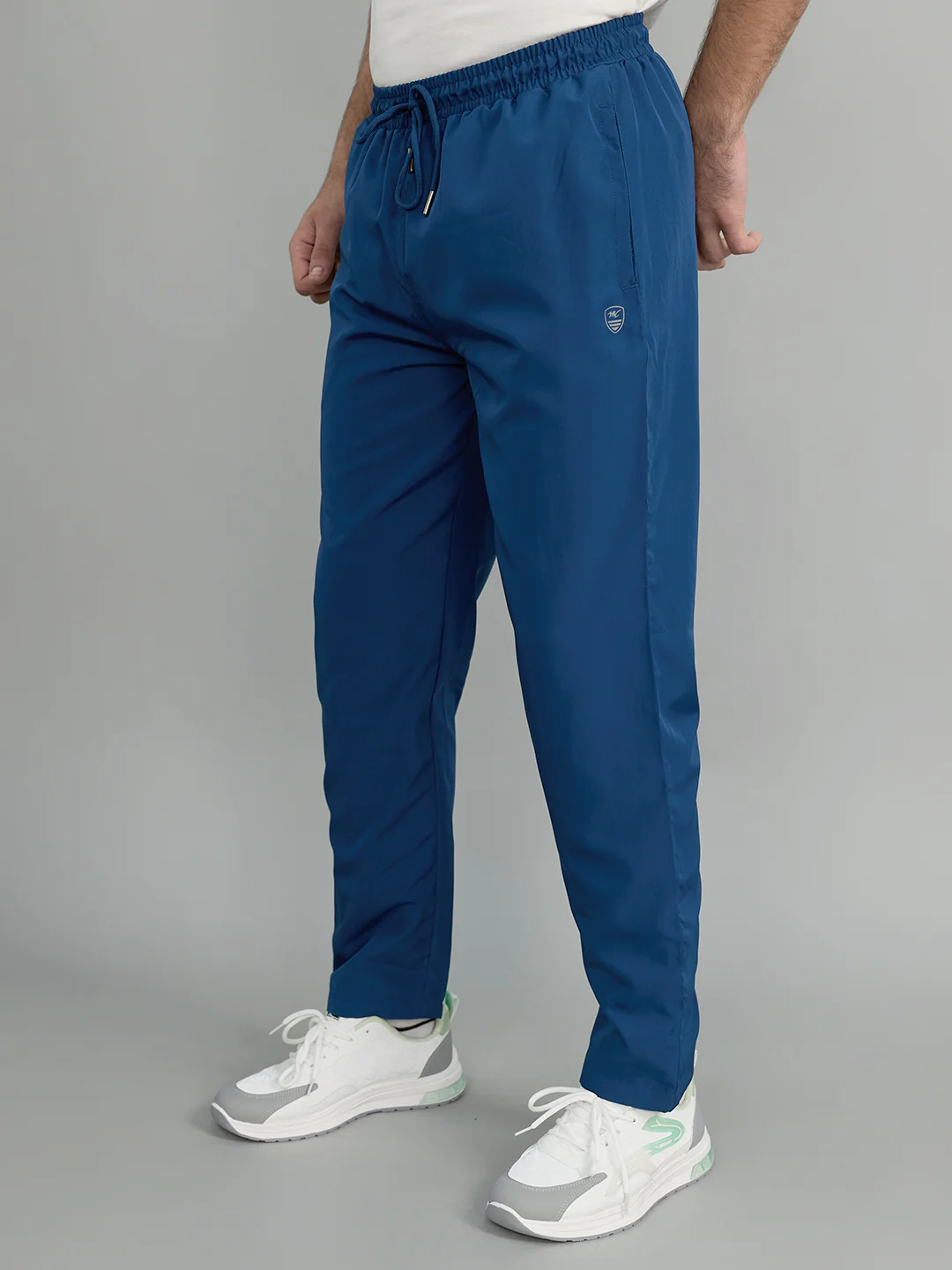 Men Blue Solid Regular Fit Lower - Image 3