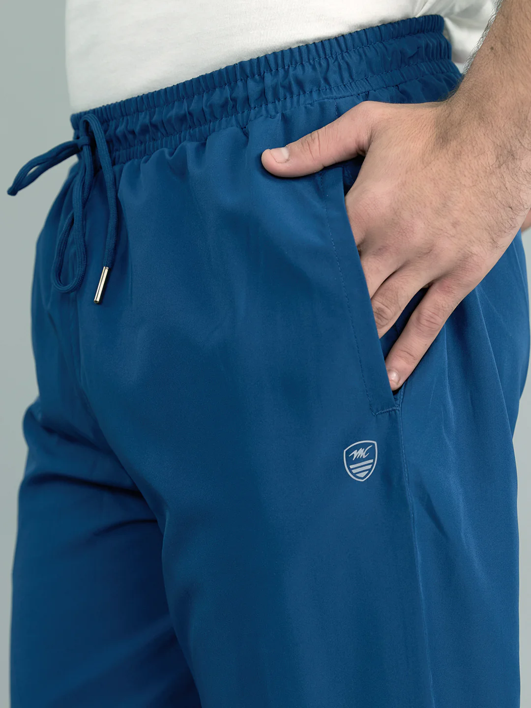 Men Blue Solid Regular Fit Lower - Image 5
