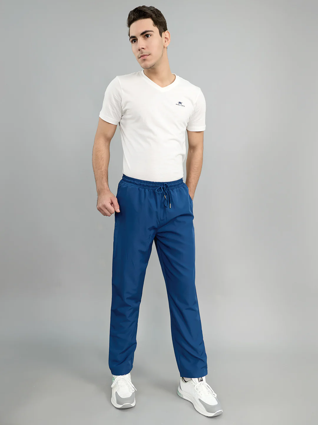 Men Blue Solid Regular Fit Lower - Image 6