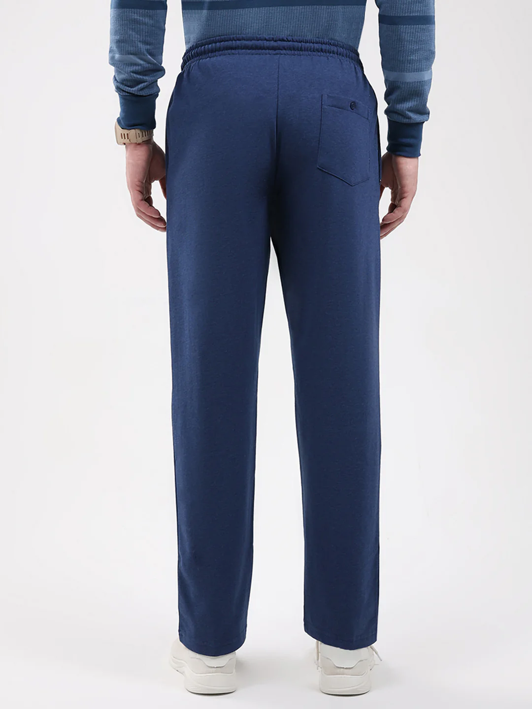 Men Blue Solid Regular Fit Winter Lower - Image 5