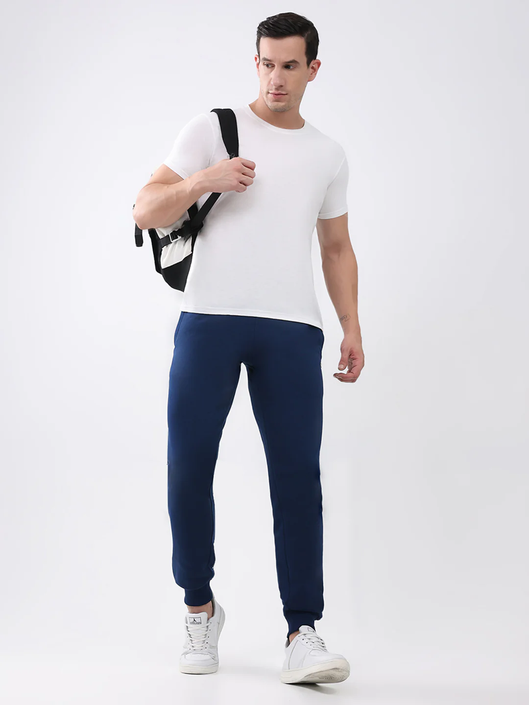 Men Blue Solid Regular Fit Winter Lower - Image 2