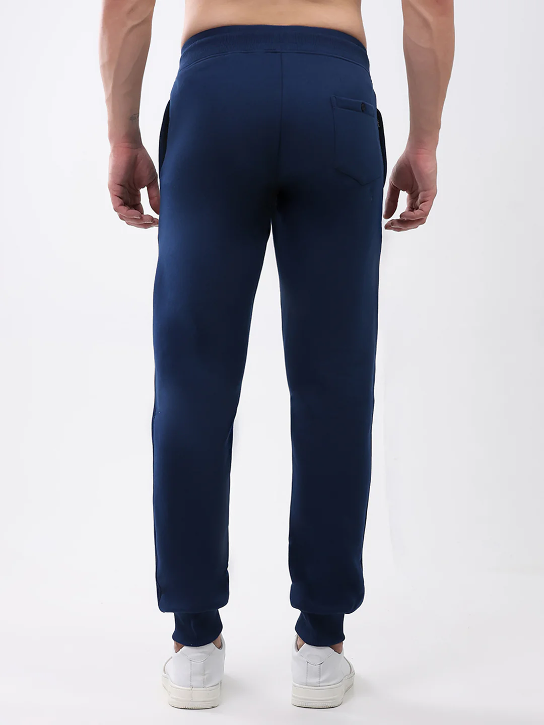 Men Blue Solid Regular Fit Winter Lower - Image 5