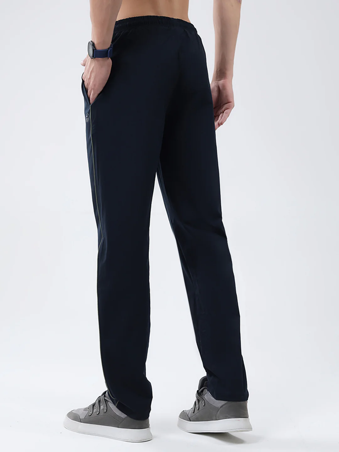 Men Blue Solid Regular Fit Winter Lower - Image 5