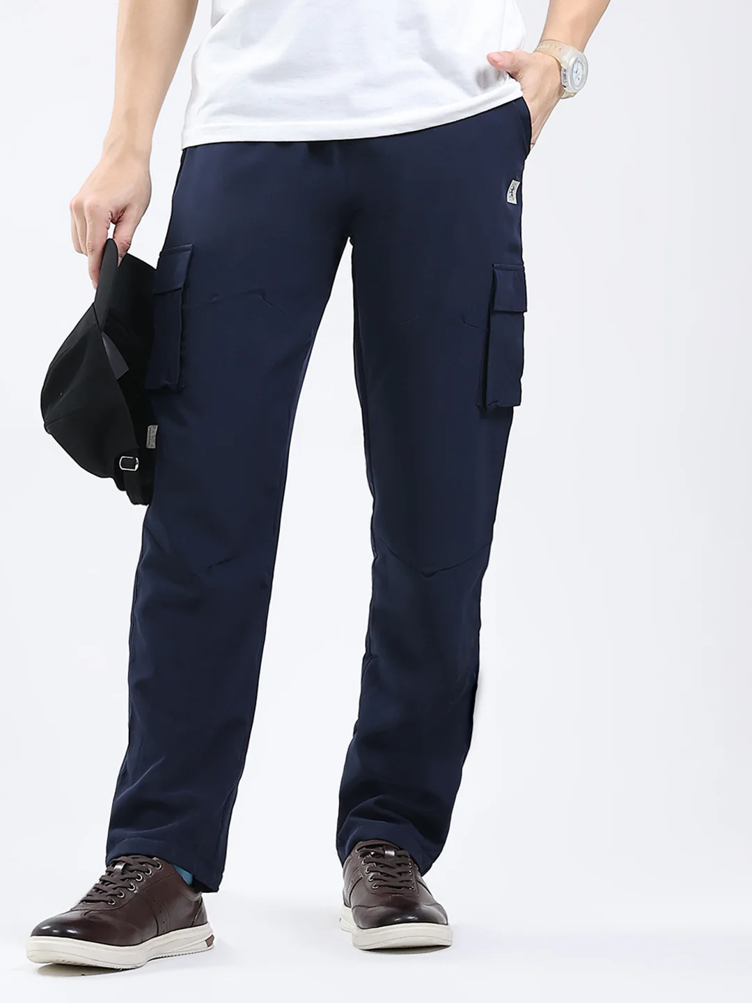 Men Blue Solid Regular Fit Winter Lower - Image 6