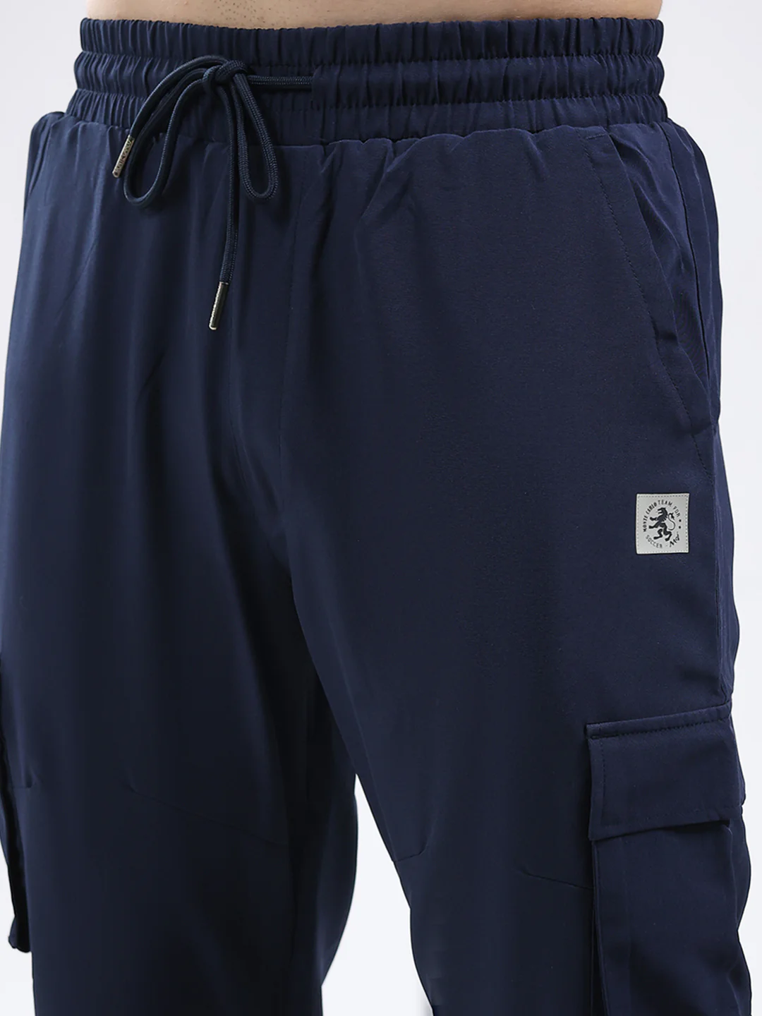 Men Blue Solid Regular Fit Winter Lower - Image 7